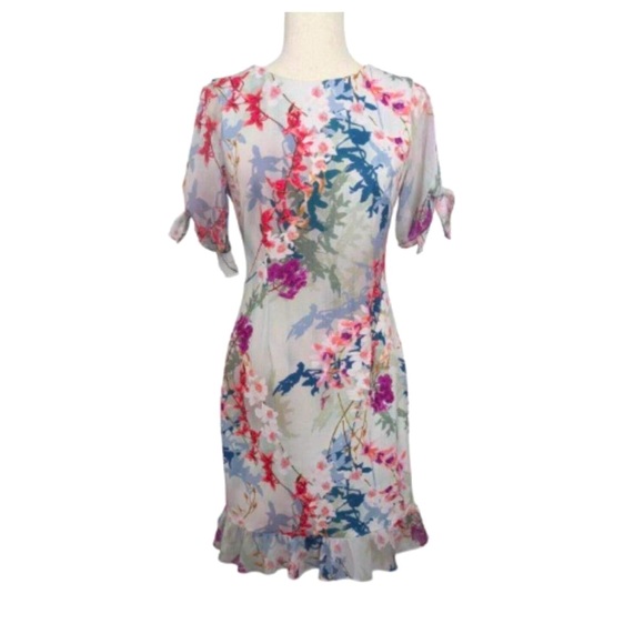 • Nicole Miller Floral Dress • NWOT - Picture 2 of 10